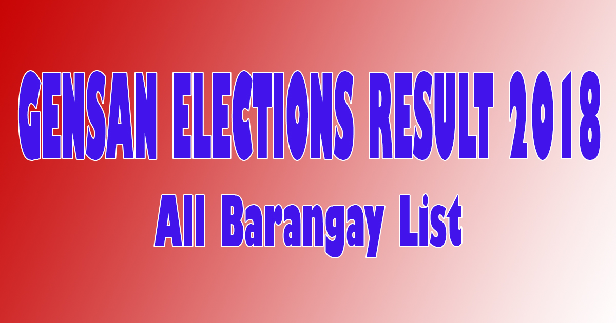 Gensan Brgy. Election Results