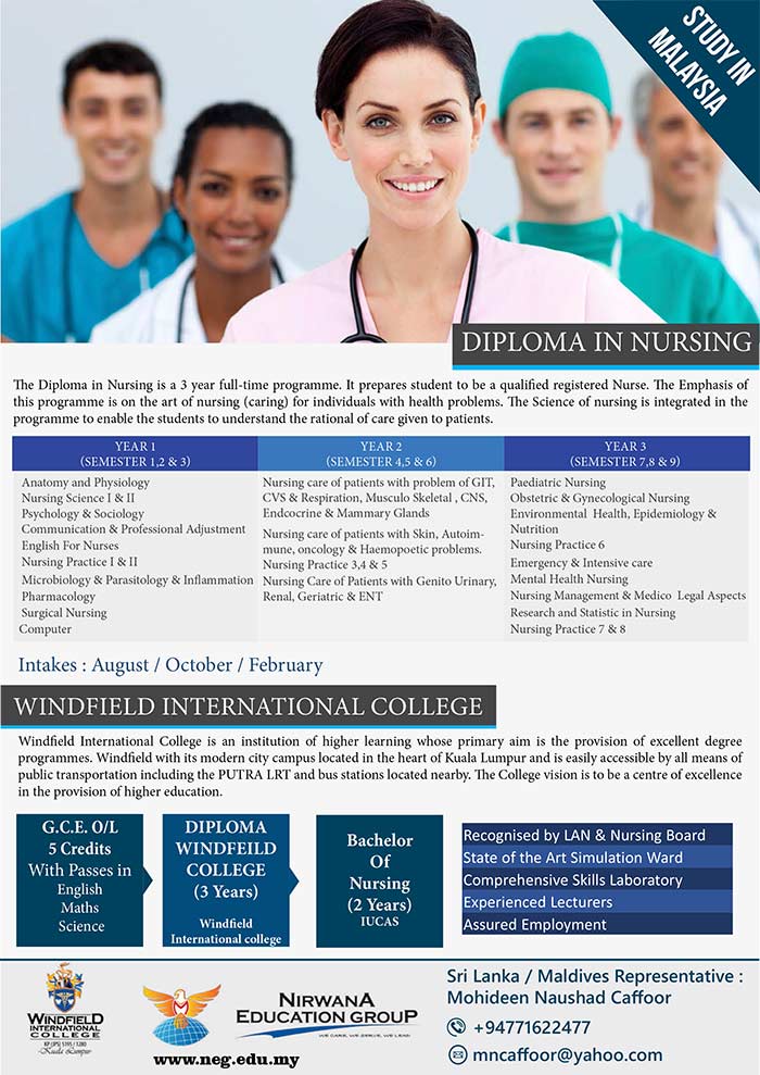 Diploma in Nursing - Study in Malaysia. | Powercampaigner - Email