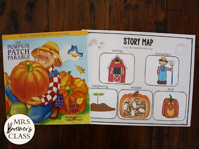 Pumpkin Patch Parable book study literacy unit with Common Core aligned companion activities K-1