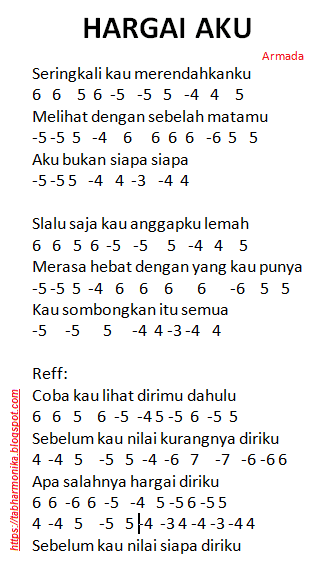 Tab Harmonika Lagu Hargai Aku Armada Ruang Informasi Omibok