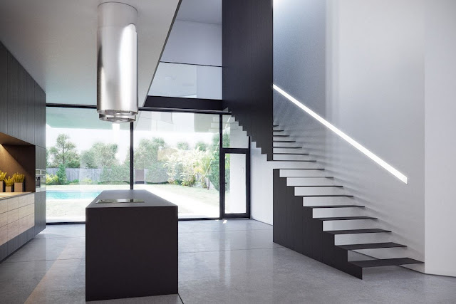 Straight  Floating staircase Straight  Floating staircase