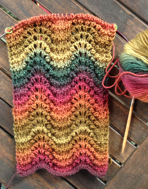 Amazing Knitting Double Waves Scarf Free Pattern