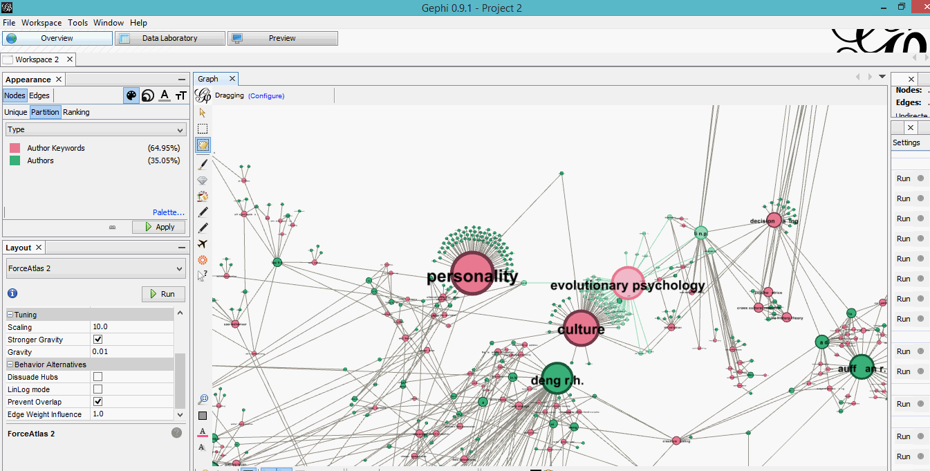 it isn t particularly easy to do this with gephi but following the instructions here i managed my first author keyword network using papers generated by it isn t particularly easy to do this with gephi but following the instructions here i managed my first author keyword network using papers generated by