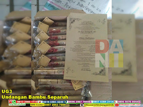 jual Undangan Bambu Separuh