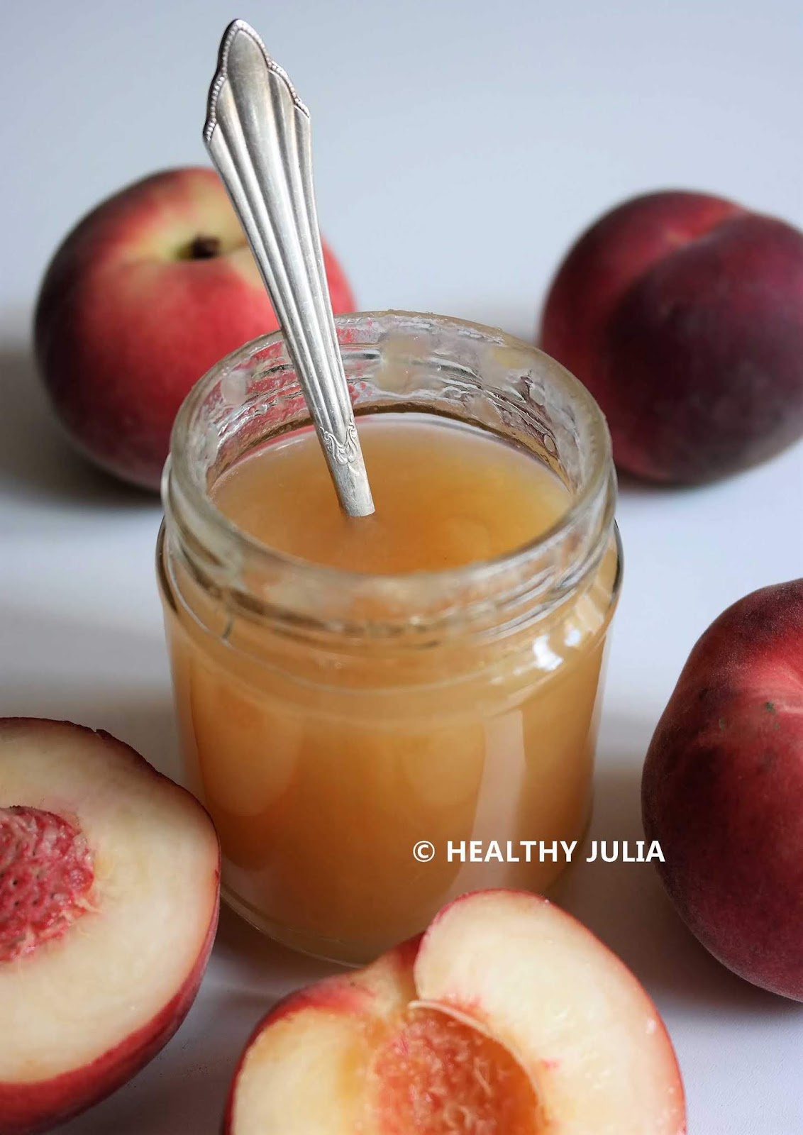 CONFITURE DE PÊCHES BLANCHES VEGAN Healthy Julia