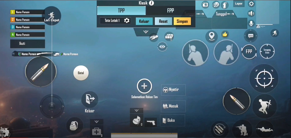 5+ Settingan Control PUBG 2 Jari Beserta Kode Layout Terbaik