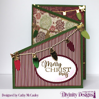 Stamps: True Light Paper Collection: Christmas 2015, Christmas Coordinating 2015 Custom Dies: Z Fold with Layers, Ovals, Double Stitched Ovals, Christmas Lights, Christmas Dove