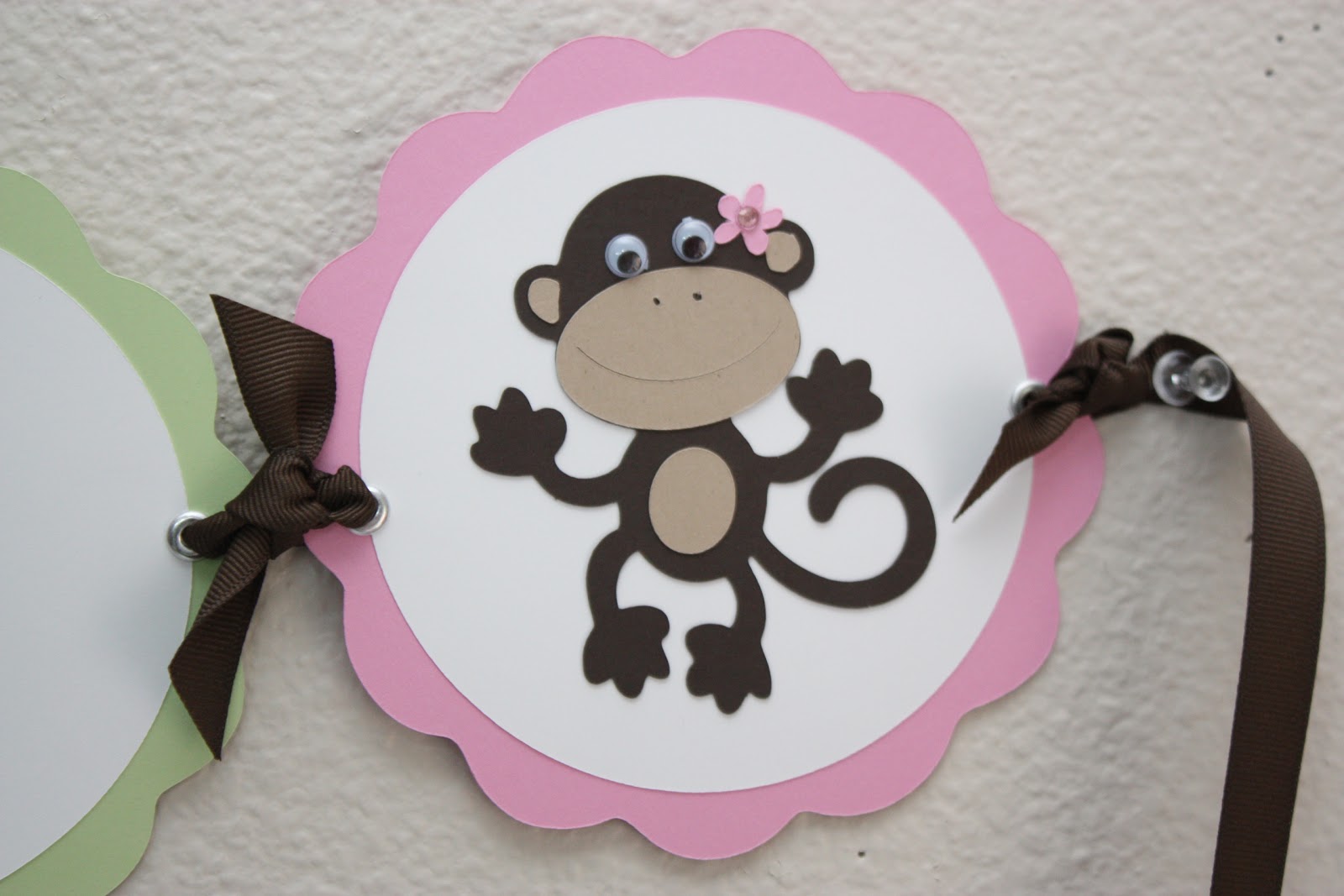 5M Creations Baby Girl Monkey Baby Shower