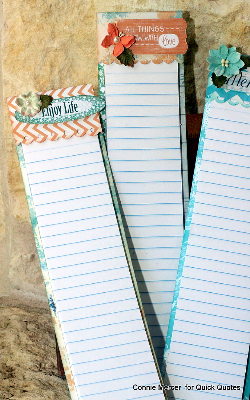 crafty goodies Notepads with Quick Quotes