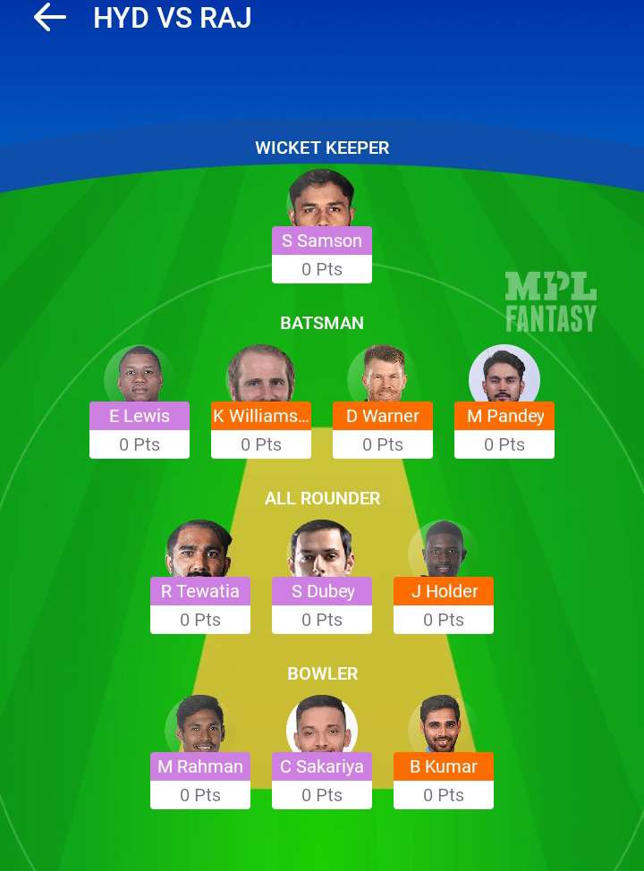 Mpl team selection today match , mol team prediction for today ipl match