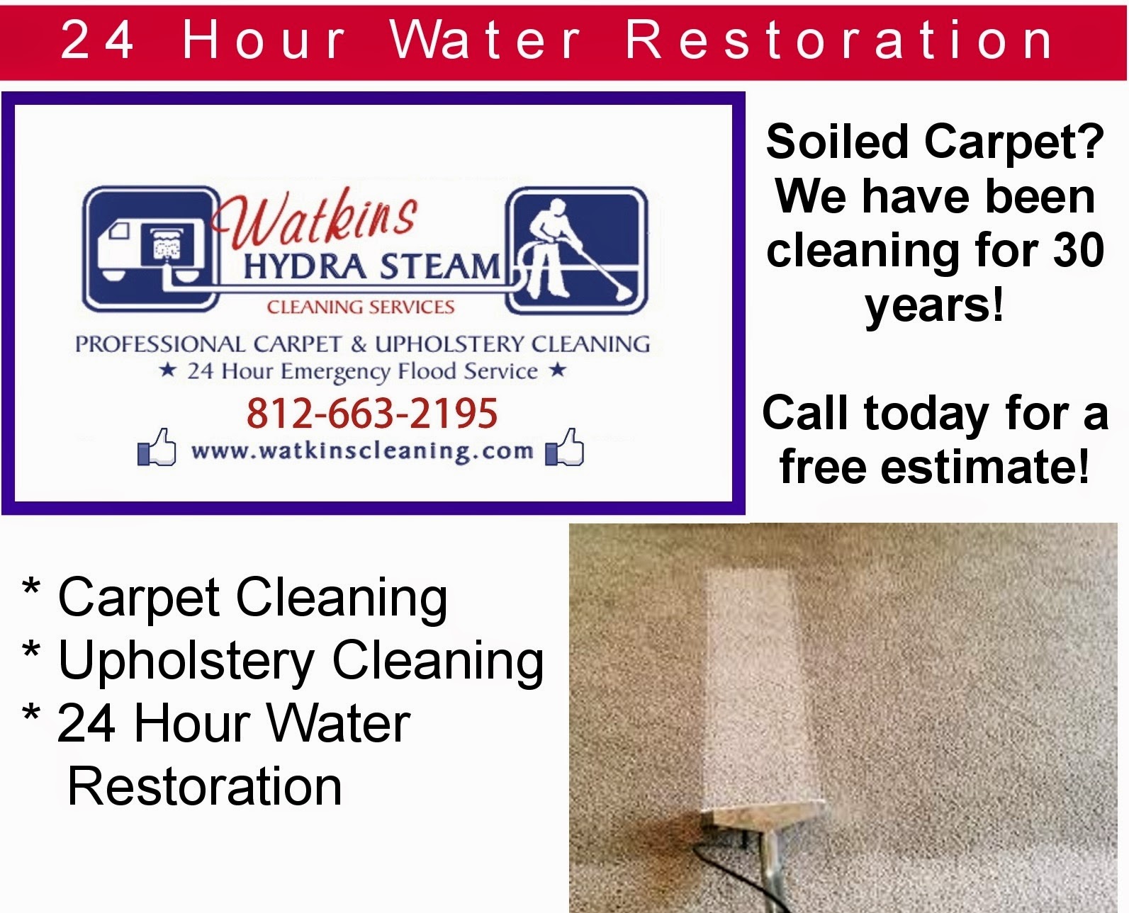 Watkins Carpet Cleaning Call Today for a Free Estimate!