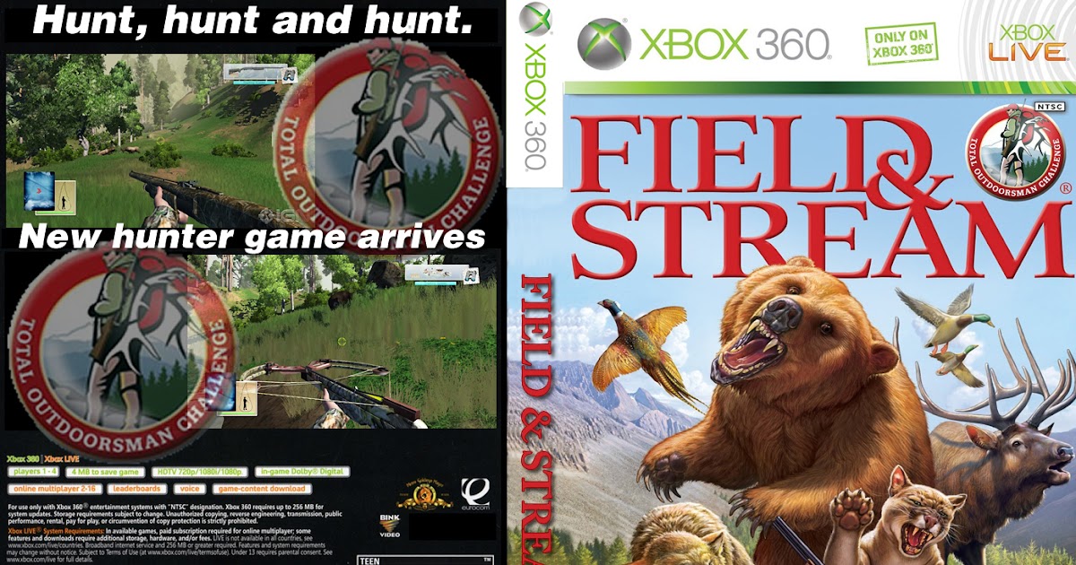 XBOX REALM XBOX360 FIELD AND STREAM TOTAL OUTDOORSMAN CHALLENGE RGH