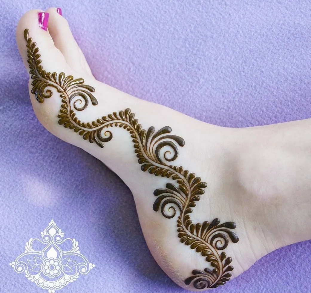 New Mehndi Designs – Beautiful Foot Mehndi Designs # i172