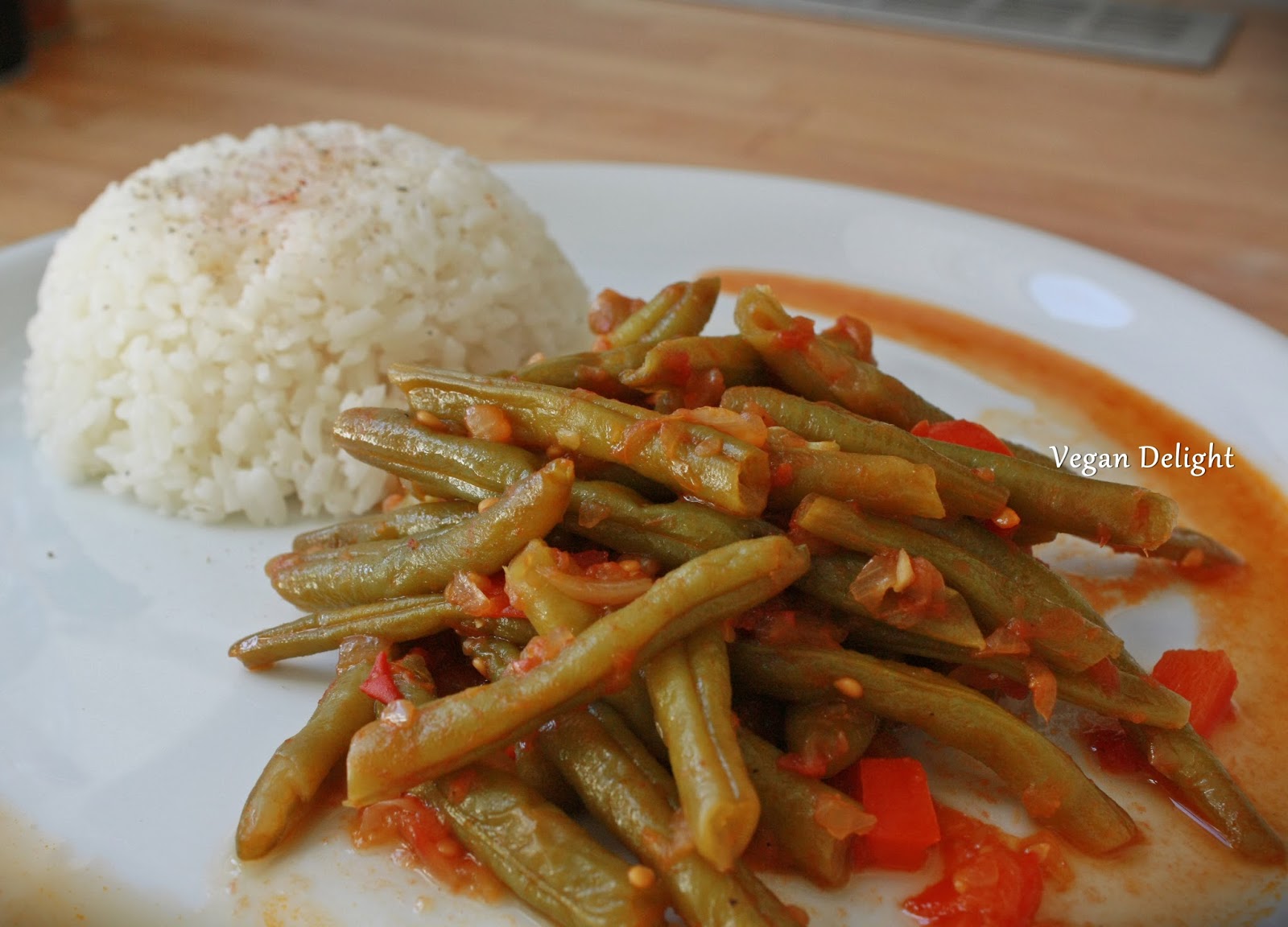 Vegan Delight: Zeytinyağlı taze fasulye - Grüne Bohnen mit Olivenöl