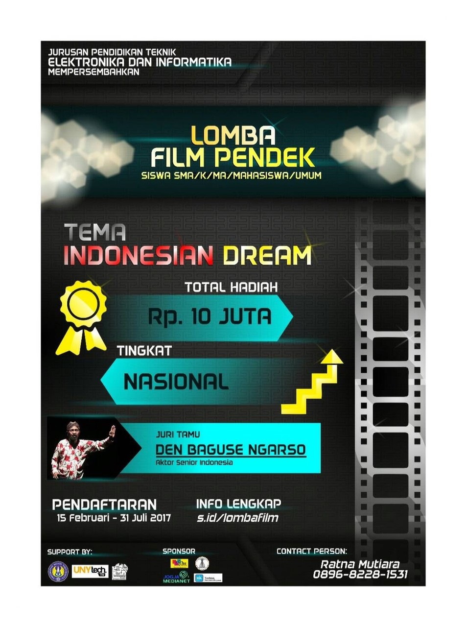 Lomba Film Pendek Nasional 2017 [Hadiah 10 Jt] di UNY - Info Lomba 2023