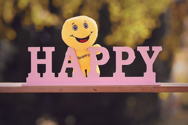 Happy yellow plush emoticon