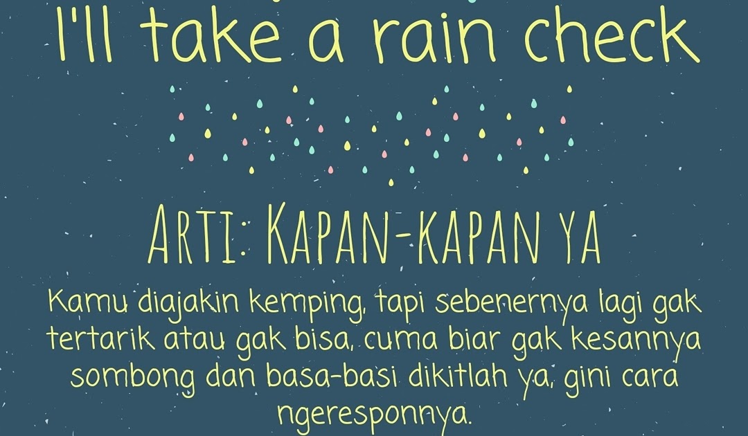 Take a rain check
