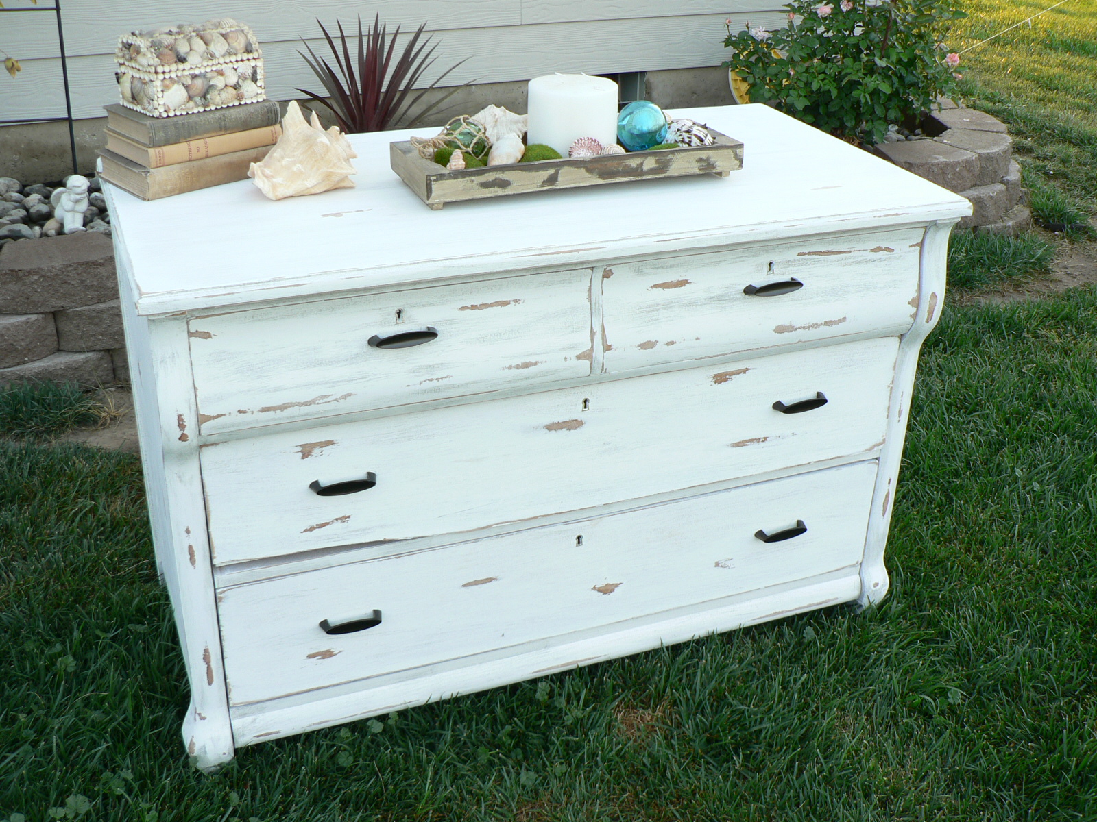 For the Love of it: A Beachy Dresser Redo