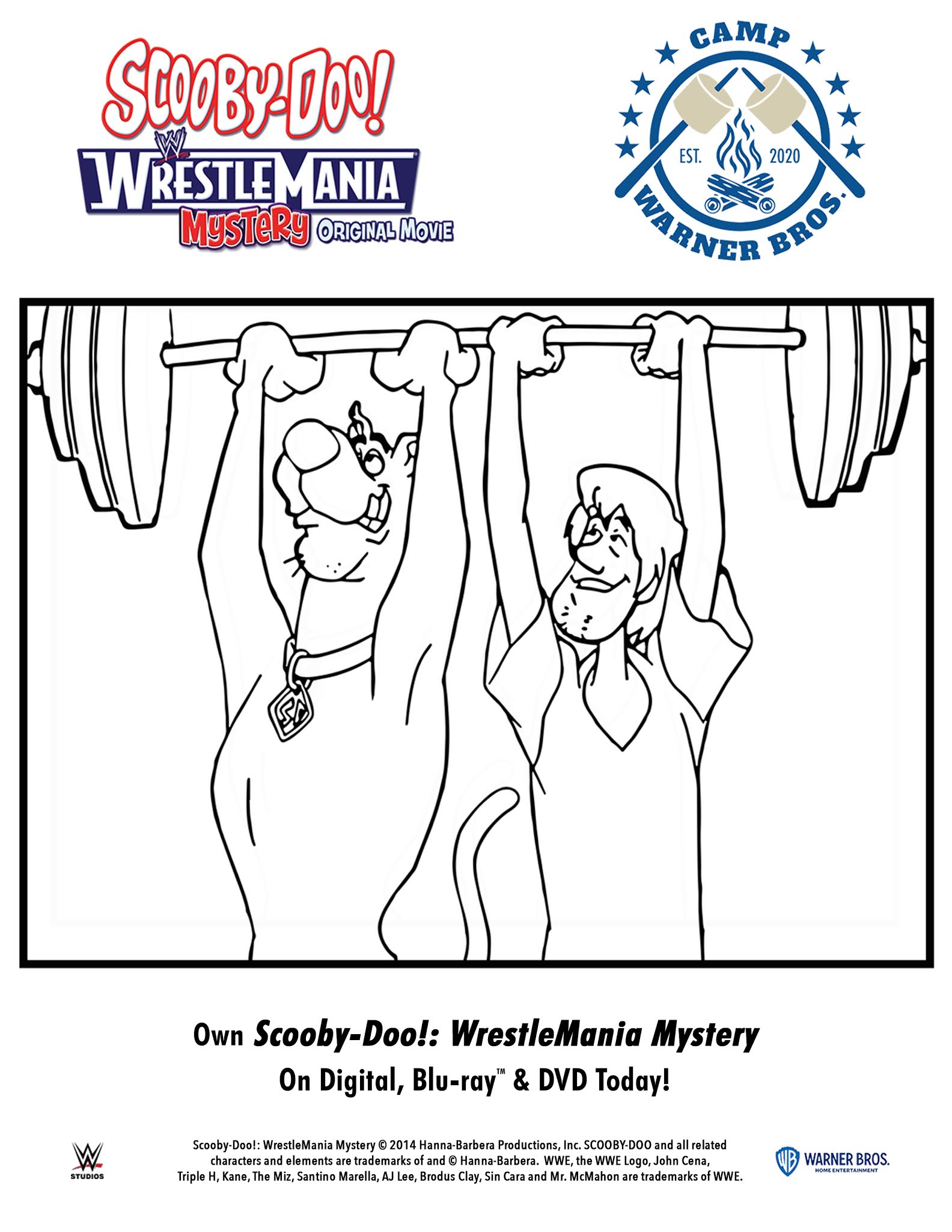 Scooby Doo WrestleMania Mystery Free Printable Coloring Pages scooby-doo-wrestlemania-mystery-free-printable-coloring-pages