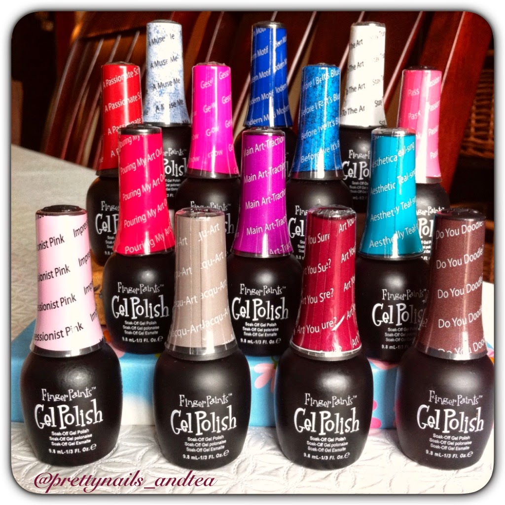 Pretty Nails and Tea Fingerpaints Gel Polish Starter Kit and LED Lamp