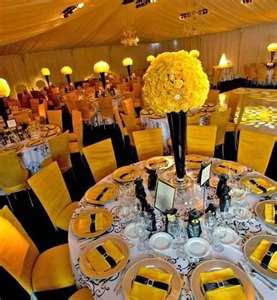 Wedding Inspirations: Yellow, Black, and White Wedding