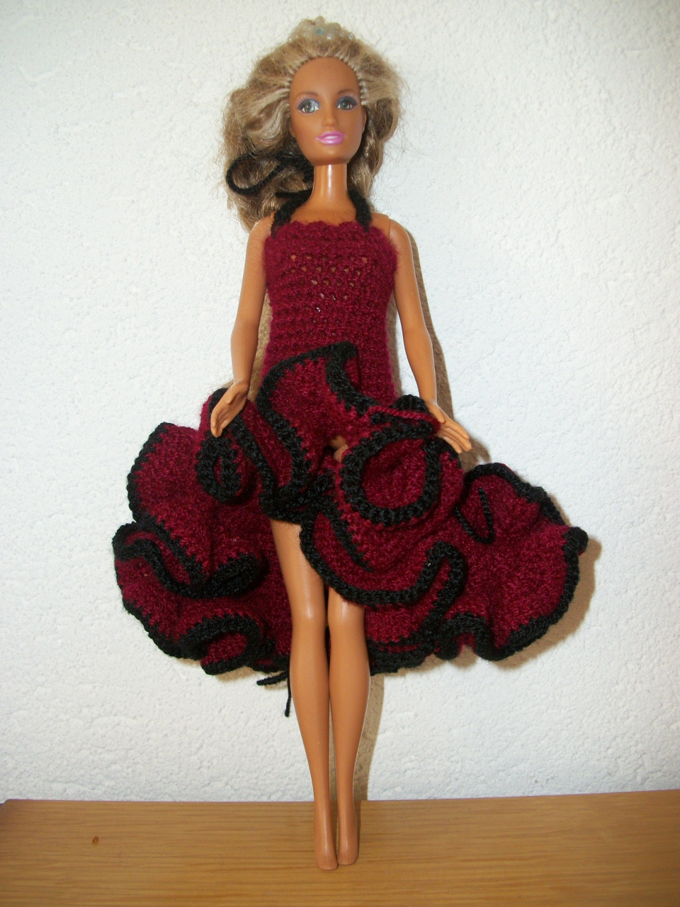 worm Regenjas een vergoeding barbie jurkjes: breien en haken.: haken:barbie Flamingo jurk