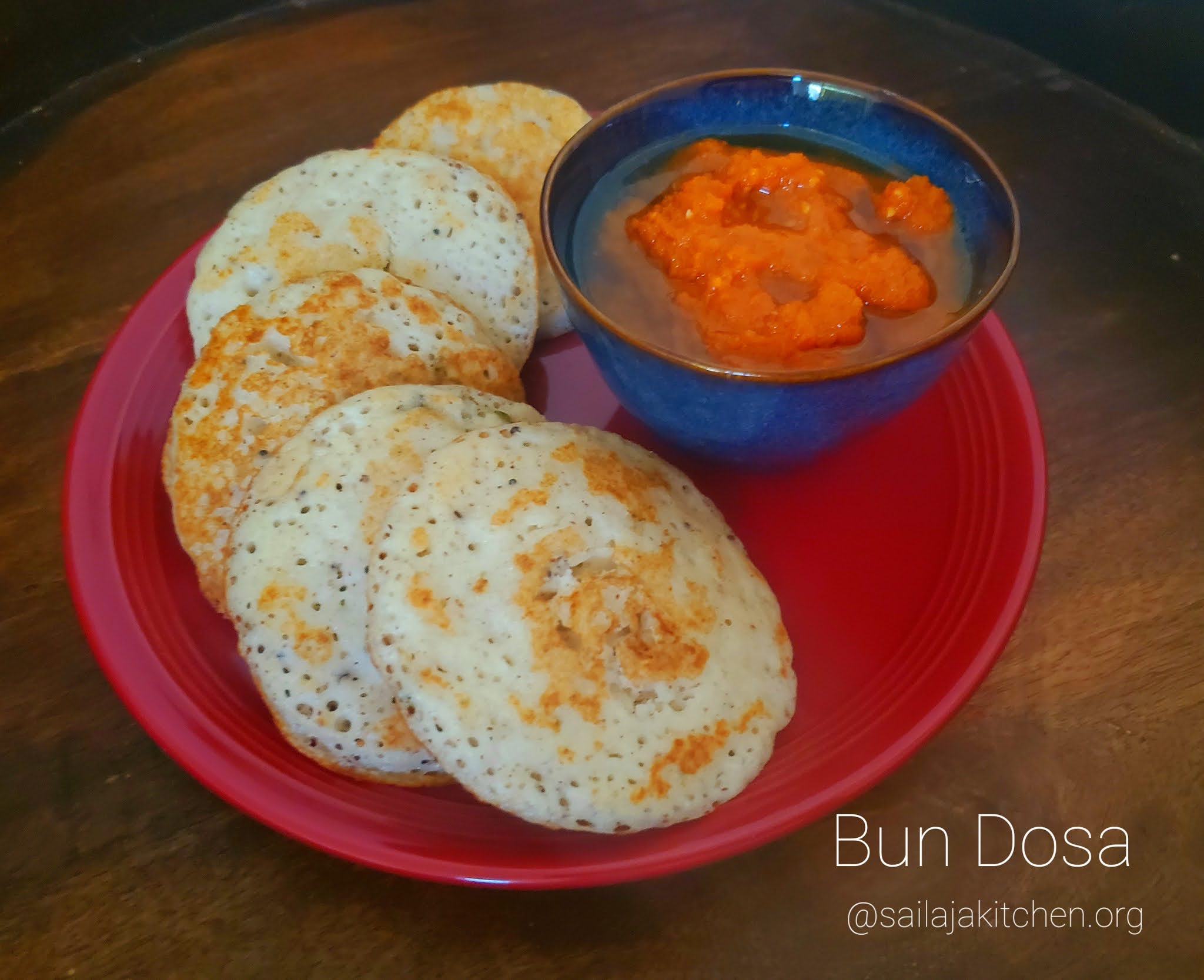Sailaja Kitchen...A site for all food lovers! Bun Dosa Recipe / Soft