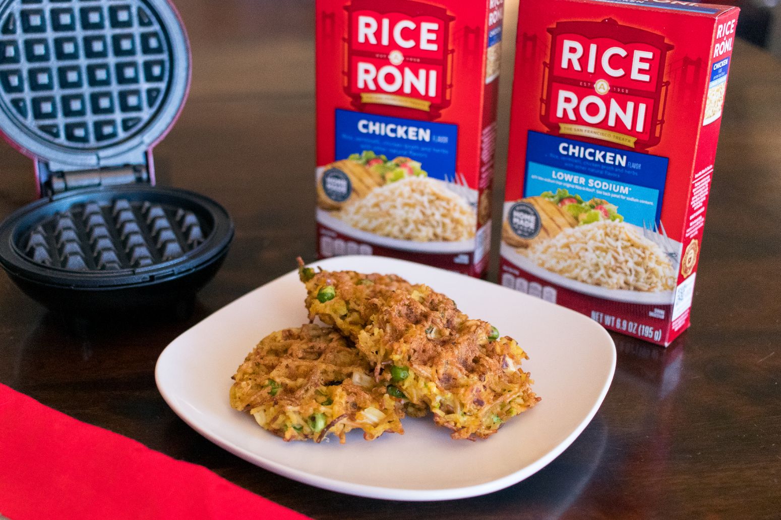 Lunchbox Dad How to Make RiceARoni Savory Mini Waffles