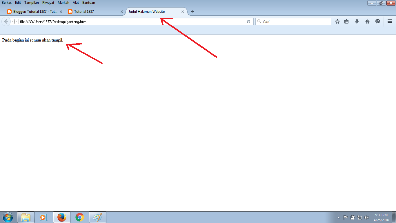 Tutorial 1337 Pengenalan HTML