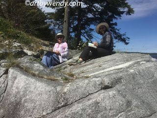 Wendy and Kathleen on the Rocks (Texada)