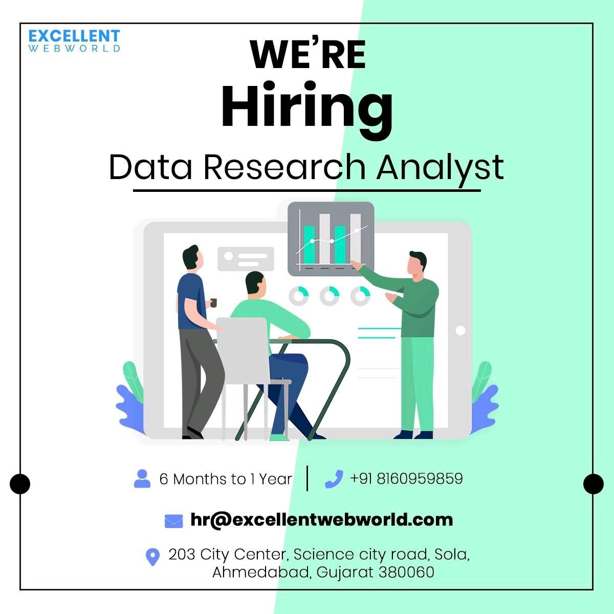 data research analyst jobs in ahmedabad