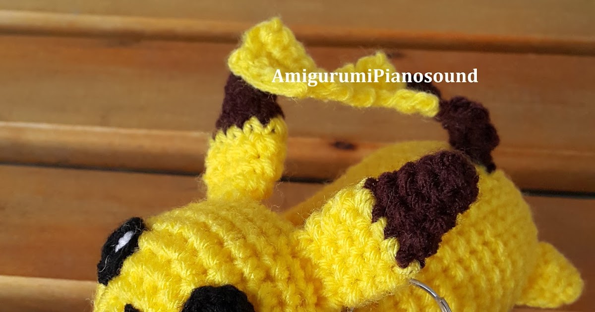 Amigurumipianosound Crochet Blog Pikachu keychain pattern