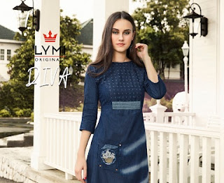 Lymi Diva Denim Party wear kurtis wholesaler