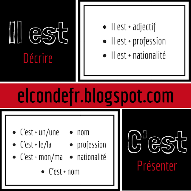 El Conde. fr Il est vs c'est