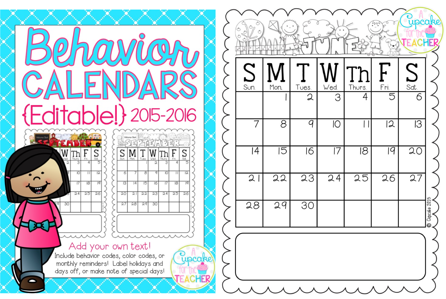 behavior-calendars-2015-2016-makeover-madness-a-cupcake-for-the