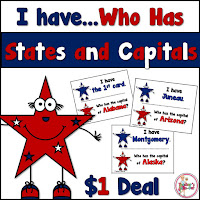  States and Capitals I Have Who Has Game