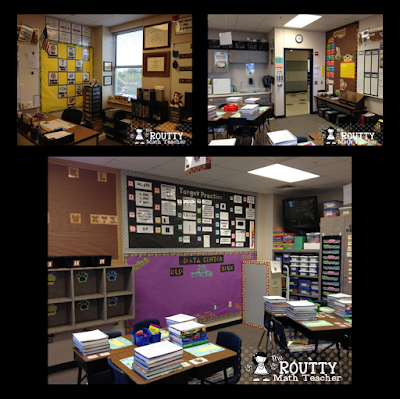 This safari-themed fourth grade classroom shows how I organize my classroom and manage my math manipulatives, composition notebooks, and spirals. It also shows my numbered-animal desk cards and table signs.