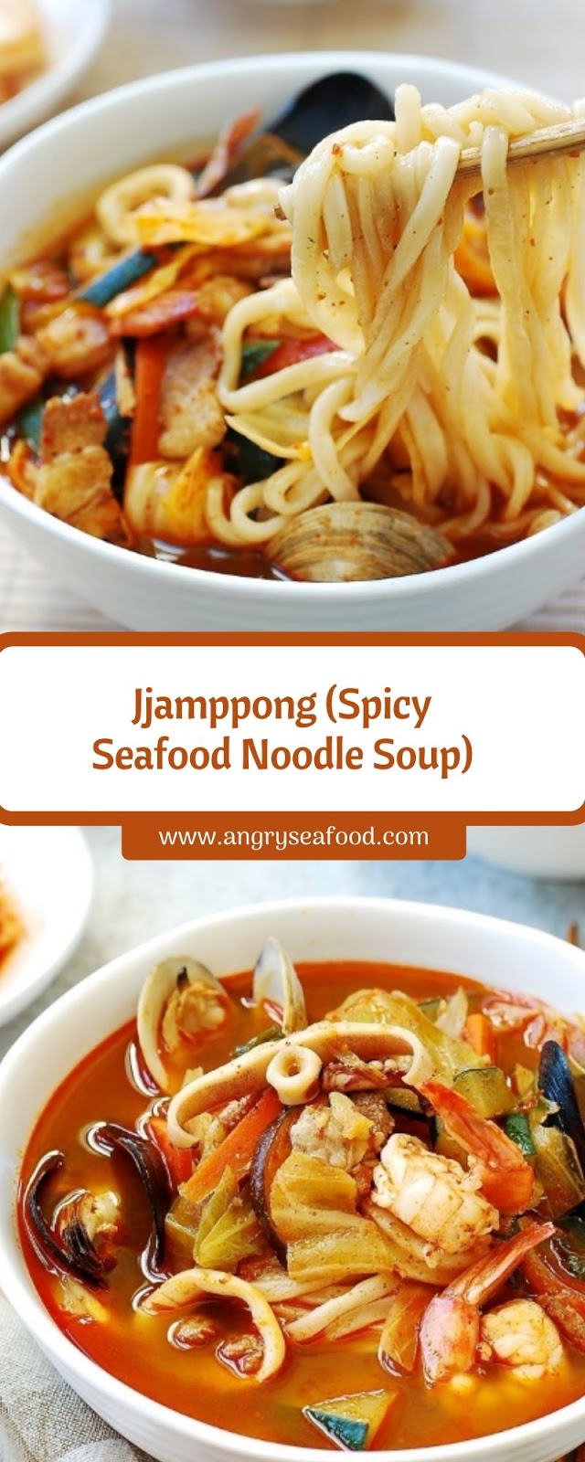 Jjamppong (Spicy Seafood Noodle Soup) Jjamppong (Spicy Seafood Noodle Soup)