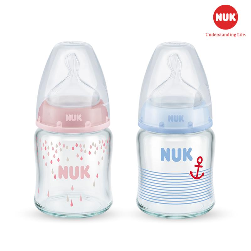 Bình Sữa NUK Thủy Tinh 120ml Núm Ti Silicone S1