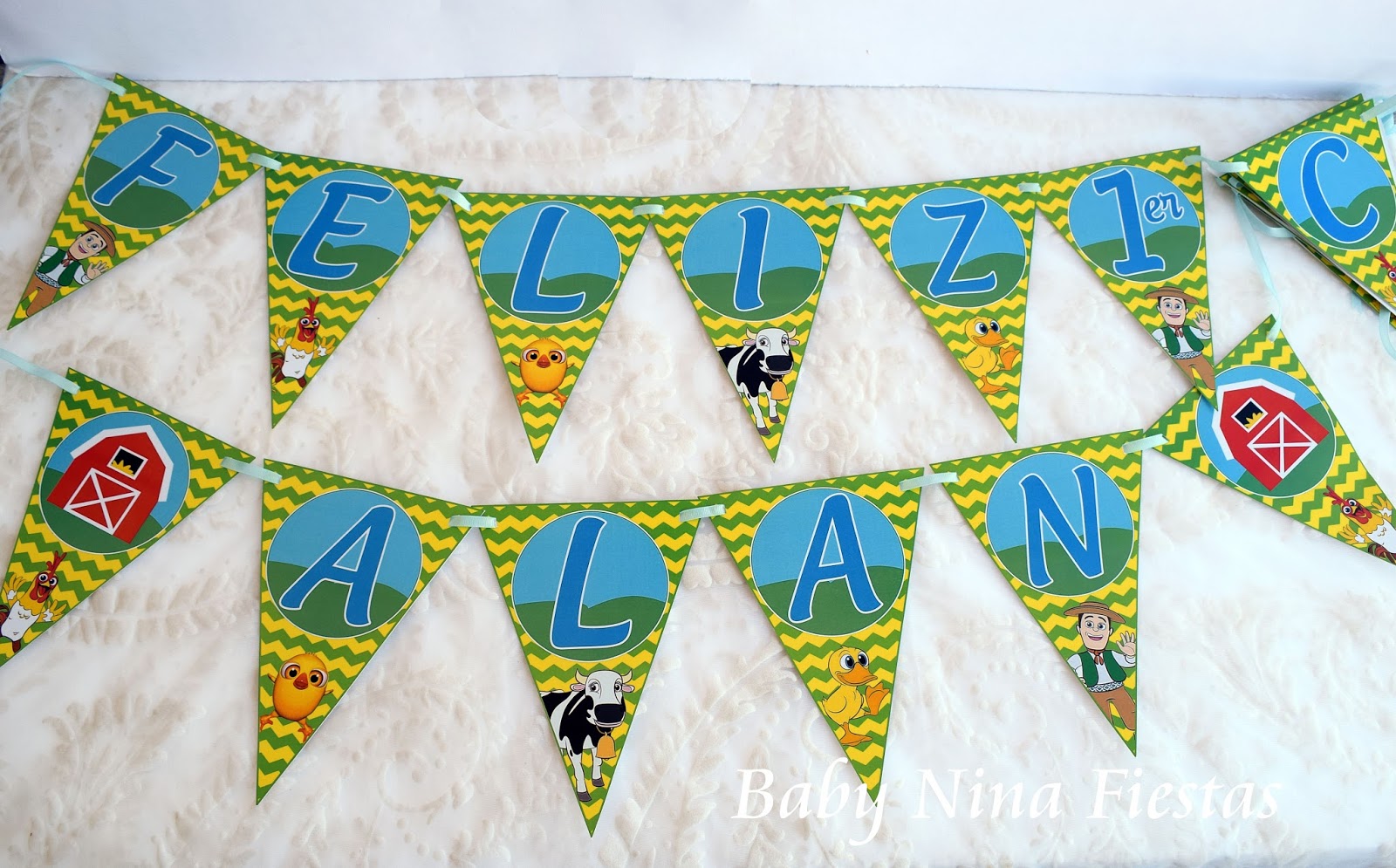 Baby Nina Fiestas Kit personalizado la granja de Zenón para el 1er