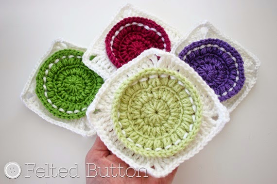 Bright as a Button Blanket Squares -- How to Block