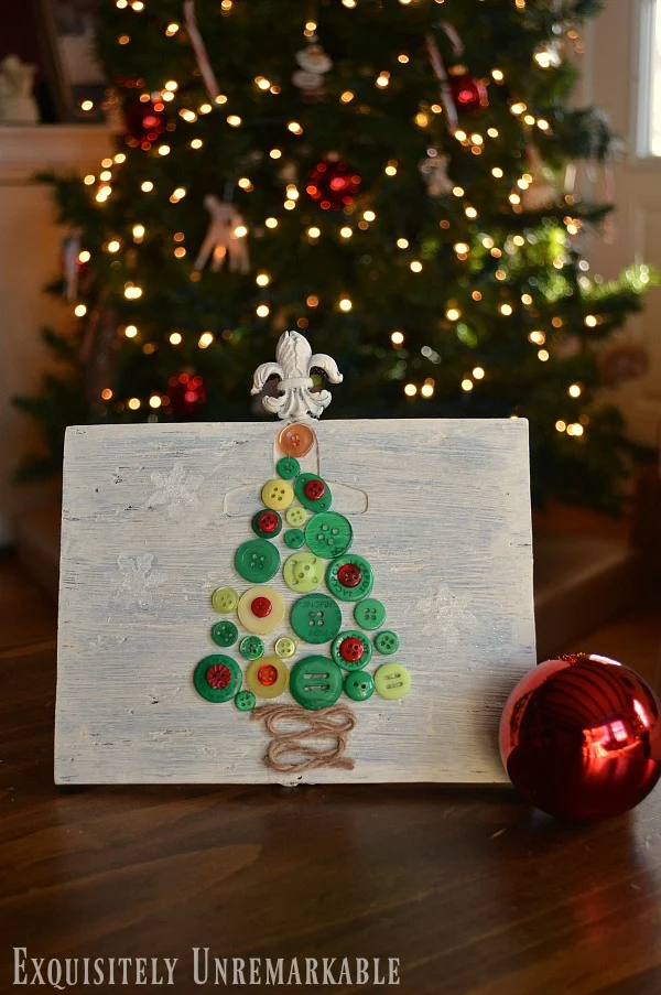 How To Make A Christmas Button Tree Craft