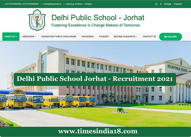 Delhi Public School Jorhat - Recruitment 2021