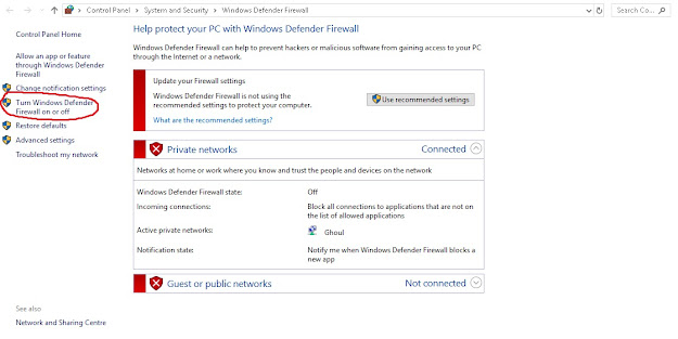 Cara mematikan dan Menonaktifkan Windows Firewall