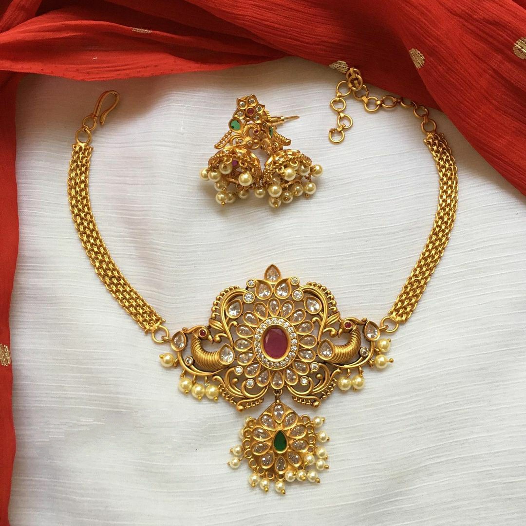 Designer golden necklaces