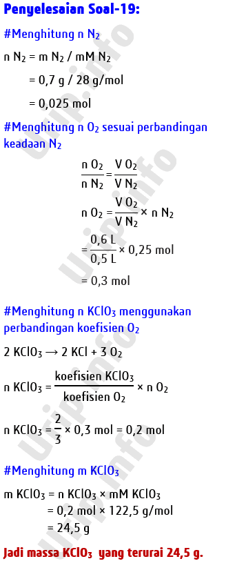 Stoikiometri Pembahasan 20 Soal Uraian Urip Dot Info