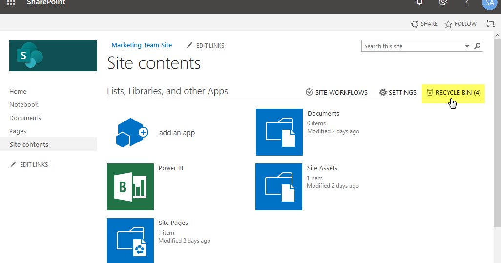 Sharepoint Online Restore Deleted Items From Recycle Bin Using Powershell Sharepoint Diary