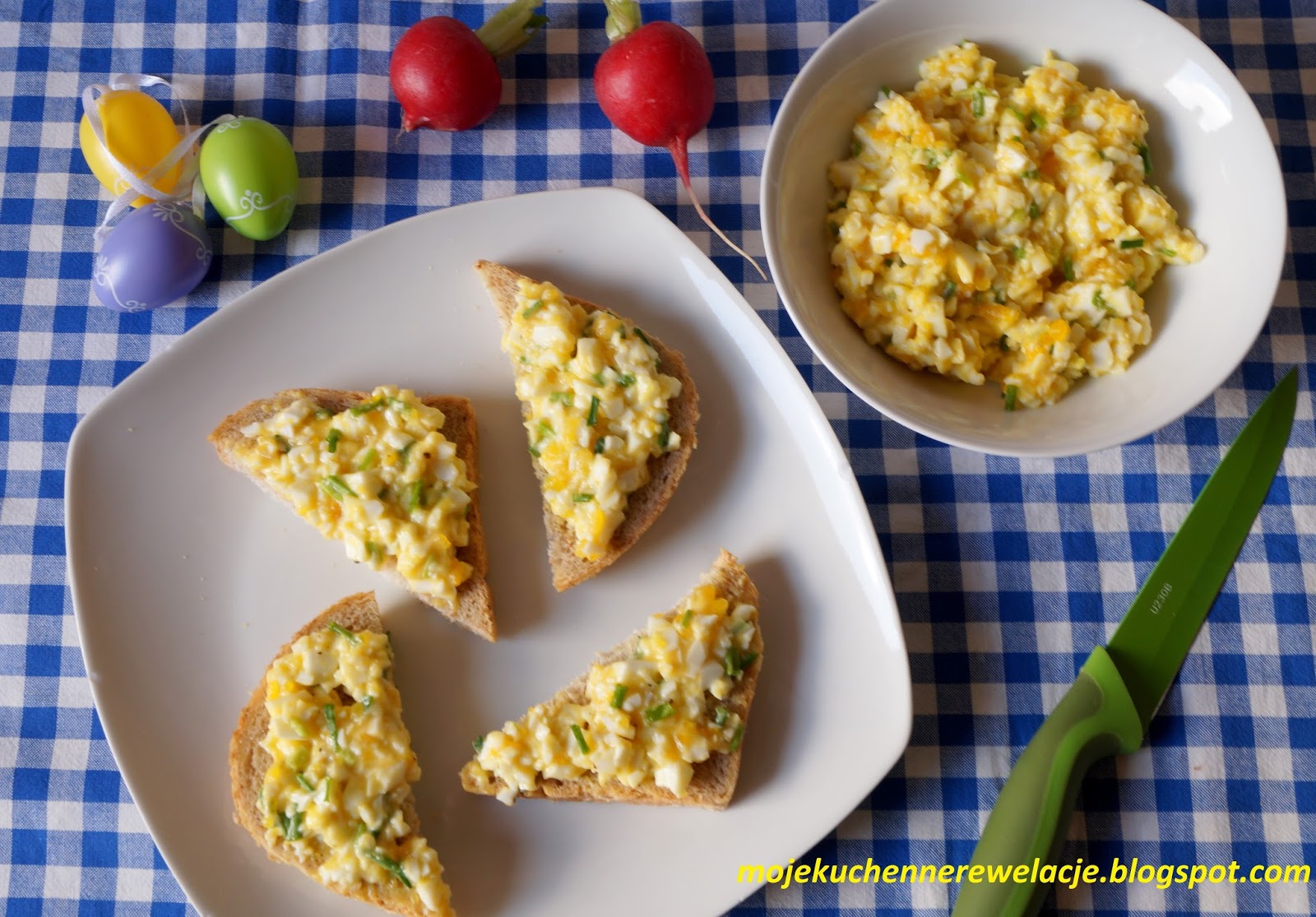 Moje Kuchenne Rewelacje Fit pasta jajeczna ze szczypiorkiem (bez