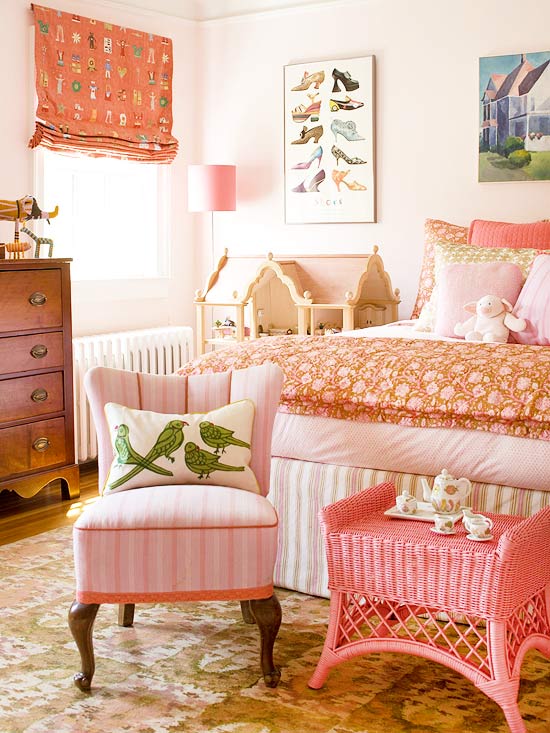 New Home Interior Design: Pink and Red Bedrooms