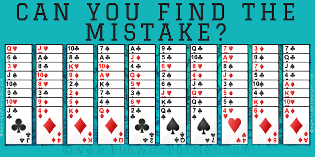 Mind Puzzle: Spot the Mistake in Cards Image